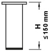 Fußhöhe bis 150 mm