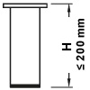 Fußhöhe bis 200 mm
