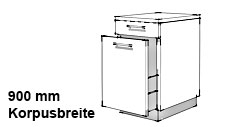 System f. 90 cm Schublade