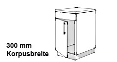 Abfallsystem f. 30 cm Tür