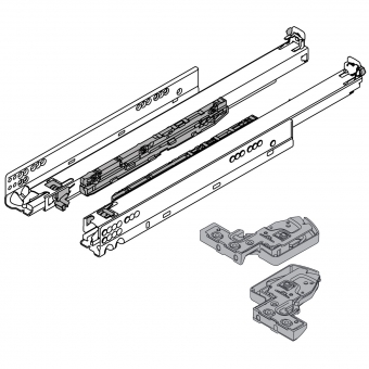 760H5000S Blum Movento Vollauszug Blumotion S, 40 kg - NL 500 mm
