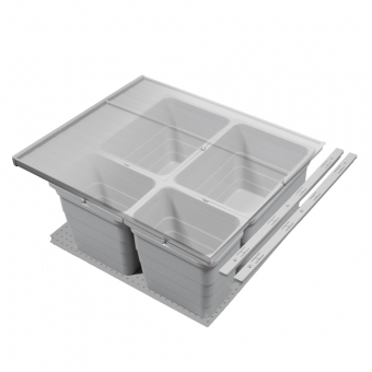 Mülltrennsystem, KB 600 / NL 500 / H 220 mm 19er Seiten Abfallsammler Set 600 / 500 - 19er - 2 x 5,5 + 2 x 12 L