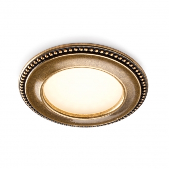 LED-Einbaustrahler Akoya Ø 80 mm, Gold antik AKOYA DOMUS Classic, gold / warmweiß
