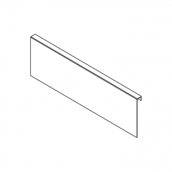 AMBIA-LINE Anbindung an Holzrückwand LBX Höhe K, B 242 mm 