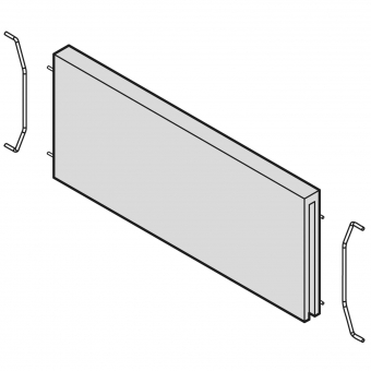 AMBIA-LINE Querteiler Holzdesign für LBX Schubkasten 100 mm 