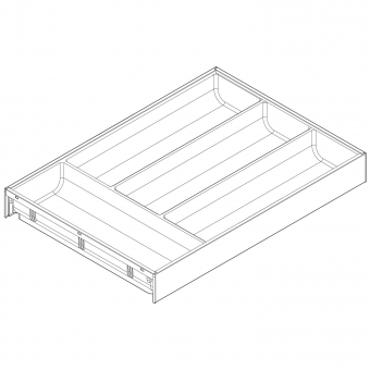 AMBIA-LINE Besteckeinsatz Stahldesign für LBX, NL 450 mm 