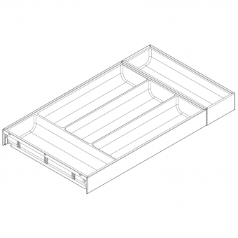 AMBIA-LINE Besteckeinsatz Stahldesign für LBX, NL 550 mm 