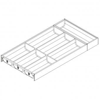 AMBIA-LINE Besteckeinsatz Stahldesign für LBX, NL 600 mm 