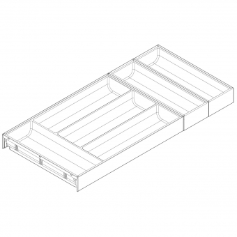AMBIA-LINE Besteckeinsatz Stahldesign für LBX, NL 650 mm 