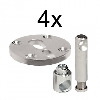 XS Tischbeinverbinder Set Ankerplatten + Bolzen Ø 50 mm Set XS Tischverb. 50 mm