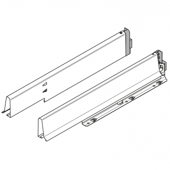 378M6004SG Tandembox antaro Spülenzarge, R906 Innenzargen f. Spülenauszug NL 600 mm, hellgrau