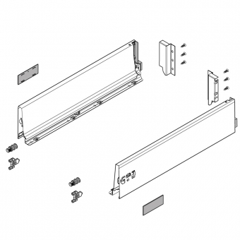 TBX antaro Standard K Bausatz NL 300 mm, terraschwarz antaro Set K - 300 / 115 mm, TS