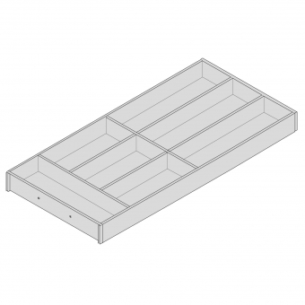 AMBIA-LINE Besteckeinsatz Holzdesign für LBX, NL 650 mm 
