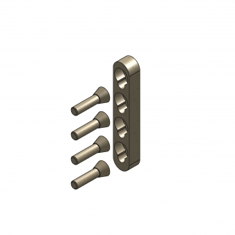 Holzverbindung für Betten Set B, für starke Belastung Konusverb. 4er-Set B / 140 x 24 x 16 mm