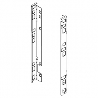 ZB7F000S Rückwandhalter-Set LBX, vernickelt RW-Halter Holz - Höhe F - vernickelt