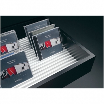 DVD + CD Aufbewahrung Alu silber B 3000 mm 
