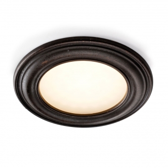 LED-Einbaustrahler Passepartout Ø 78 mm, braun PASSEPARTOUT DOMUS Classic, braun / warmweiß