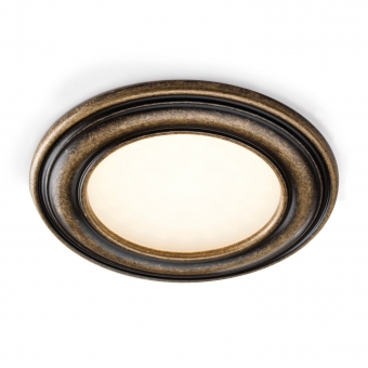 LED-Einbaustrahler Passepartout Ø 78 mm, Bronze antik PASSEPARTOUT DOMUS Classic, bronze / warmweiß