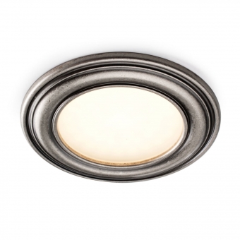 LED-Einbaustrahler Passepartout Ø 78 mm, Zinn antik PASSEPARTOUT DOMUS Classic, verzinnt / warmweiß