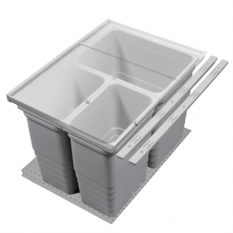 Abfalleimer Set, KB 400 / NL 500 / H 310 mm 19er Seiten Trennsystem 400 / 500 - 19er - 2 x 8 + 17 L