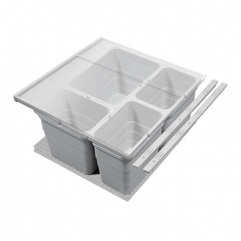 Abfalleimer Set, KB 500 / NL 500 H 220 mm / 19er Seiten Mülltrennsystem 500 / 500 - 19er - 3 x 5,5 + 12 L