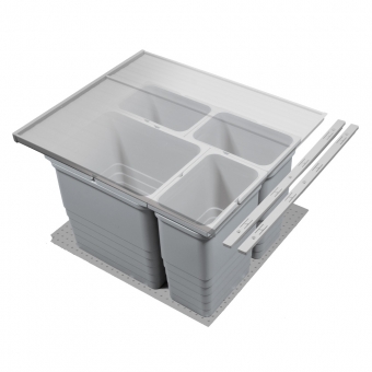 Abfalleimer Set, KB 600 / NL 400 / H 310 mm 19er Seiten Trennsystem 600 / 400 - 19er - 3 x 8 + 17 L