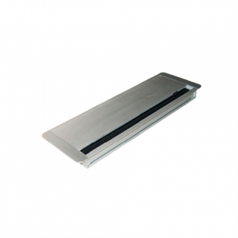 Kabeldurchlass Exit Edge 25 aus Aluminium / edelstahl L 360 mm Exit Edge 25 Alu/edelst. - 360x120x25 mm
