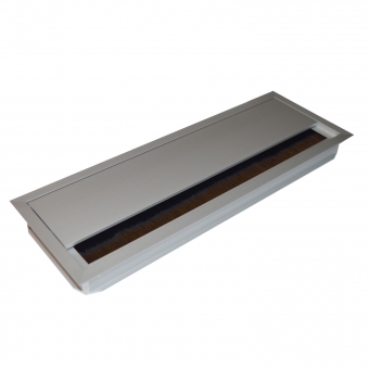 Kabeldurchlass Möbel G14S gerader Deckel 110 x 320 mm Exit G14S alu - 110x320x25 mm