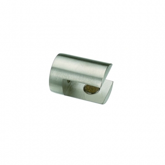 Träger für Glastablare Ø 16 mm für 4-6 mm Glasstärke Edelstahl Klemmträger rund Ø 16 / 4-6 mm Glas, edelst.