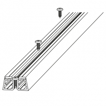Gratleiste Aluminium für massive Tischplatten 