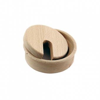 Kabeldurchlass Holz, Ø 80 mm, Ahorn lackiert
