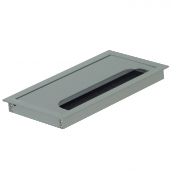 Kabeldurchführung Tisch G11S abgerundeter Deckel 80 x 160 mm Exit G11S 13 alu - 80x160x13,5 mm