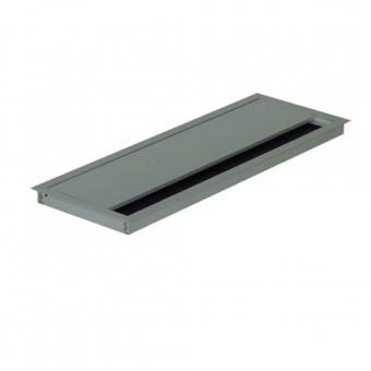 Kabeldurchführung Tisch G11S gerader Deckel 100 x 450 mm Exit G11S 13 alu - 100x450x13,5 mm