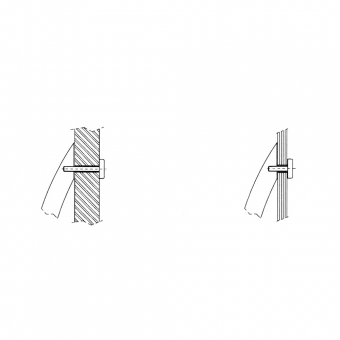 Kit 1 für Stossgriffe Ø 20 mm Bausatz Glas/Holz 1-seitig Befestigungskit Glas/Holz 1-seitig, Ø 20