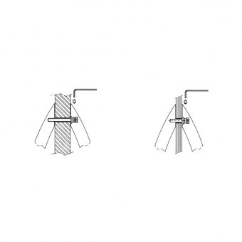 Kit 2 für Stossgriffe Ø 20 mm Bausatz Glas/Holz beidseitig Befestigungskit Glas/Holz 2-seitig, Ø 20