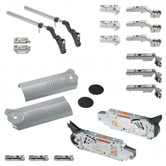 Klappenhalter AVENTOS HF Set für schmale Alurahmen 