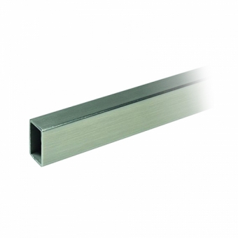 Design Schrankrohr Edelstahl 25 x 15 mm Edelst.-Kleiderstange eckig - 25x15x1.5 mm - L 1250 mm