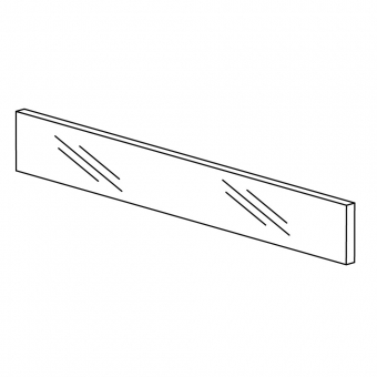 Einschubelement Glas klar LBX, nieder / Höhe 70 mm 