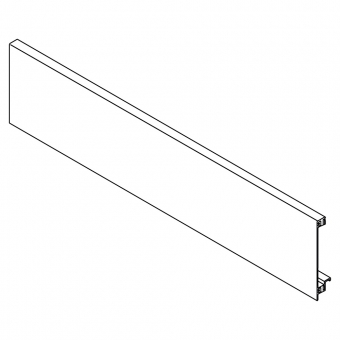 ZV7.1043C01 Vorderstück o. Nut für Innenauszug + Reling, terraschwarz LBX Vorderstück H 98,35 mm, TS