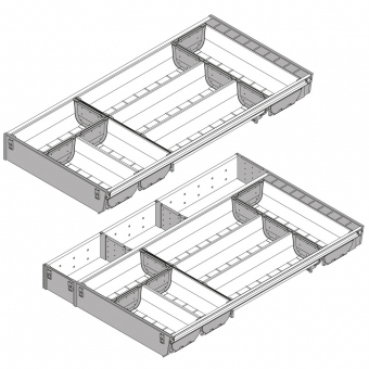 Besteckeinsatz, KB 900 mm - L 574 mm Orga Set Besteck 1 x B 280 / L 574 + 1 x B 377 / L 574 mm