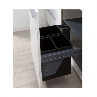 Pullboy Soft Comfort für KB 600 mm inkl. Deckelauszugsystem Wesco PB Soft Comf. 2 - mit Einzug + Dämpfung 60er, 33 L
