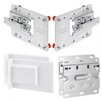 Schrankaufhänger SET CAMAR 807 XL für flache u. tiefe Hängeschr. + Trägerpla. u. Abdeckk. Schrankaufhäng. 807 XL + Trägerplatt.
