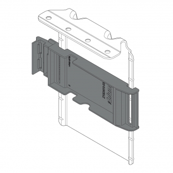 Aufnahmewinkel oben mit Adapter für 1 Antriebseinheit Blum Z10D6252