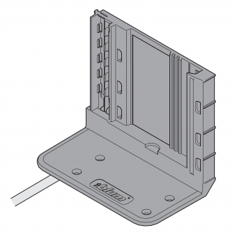 Aufnahmewinkel unten mit Kabel für 2 Antriebseinheiten Blum Z10D7201.01