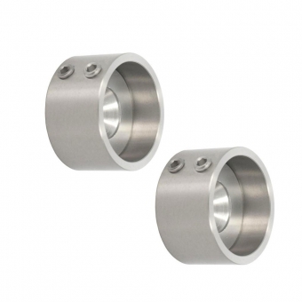 Stangenhalter, 8-tlg. Ø 30 mm - Hülse Ø 36 x 20 mm Rohrhalt.Set Alu / Edelstahl 36x20 + 30x10 mm 2xM6