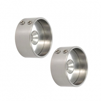 Stangenhalter, 8-tlg. Ø 40 mm - Hülse Ø 45 x 20 mm Rohrhalt.Set Alu / Edelstahl 45x20 + 40x10 mm 2xM6