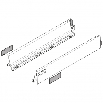 378M4002SA antaro Zarge M (83 mm), R906 TBX Standardz. M - 400 mm hellgrau