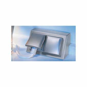 Thebo 3900 B ST/2 Steckdose mit Klappdeckel ST 3900 B ST/2 Leon 2 Edelst.