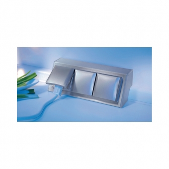 Thebo 3900 B ST/3 Steckdose mit Klappdeckel ST 3900 B ST/3 Leon 3 Edelst.