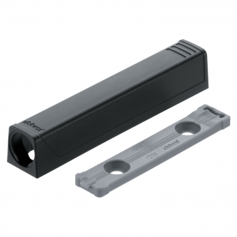 TIP-ON 956A1201 Adapterplatte gerade 20/32 mm, schwarz Adapterpl. Tip On Tür lang - TS